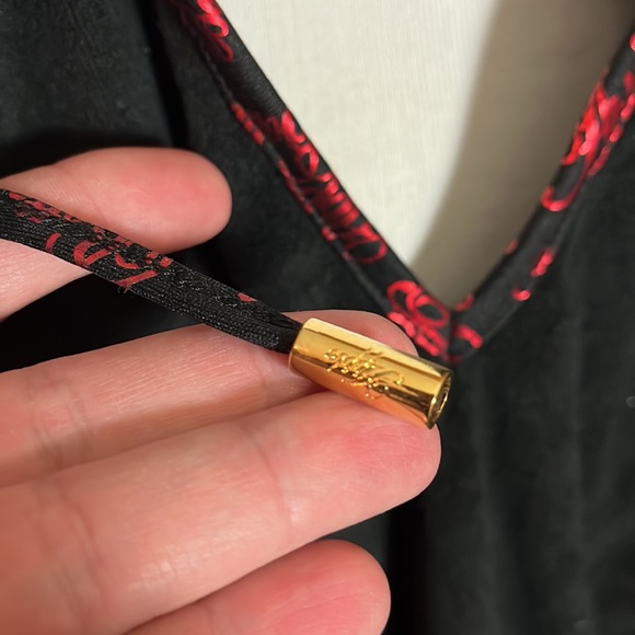 Vtg Y2k APPLE BOTTOM Size Small Hoodie Logo SPELL-OUT BUMM TerryCloth Tie NEW - Picture 15 of 16